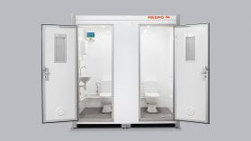 Teisaldatav topelt WC keraamiline valge