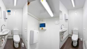 Teisaldatav topelt WC keraamiline valge